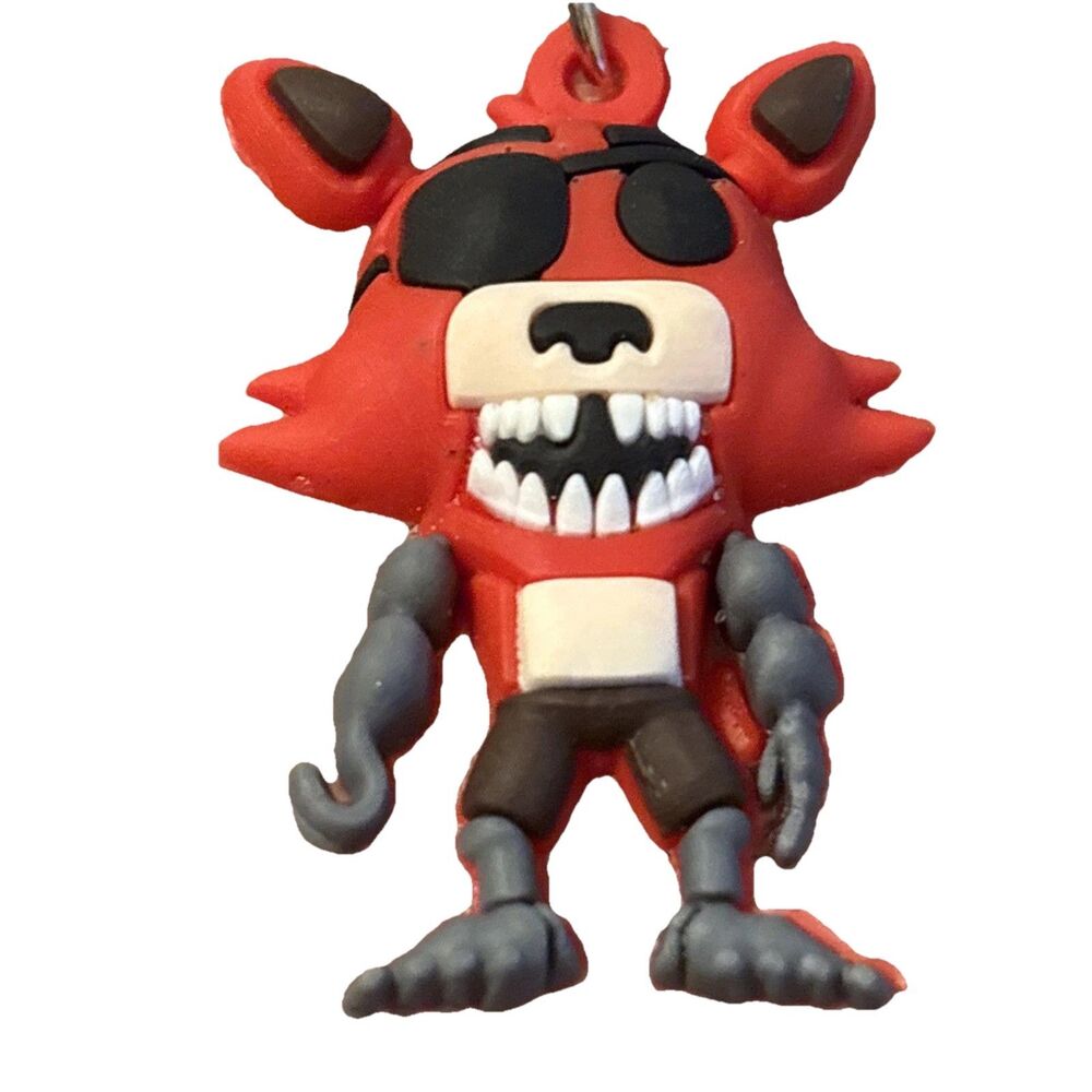 Five Nights At Freddys FNAF Keychain Figure 1.5" Foxy Red Fox Pirate Rubber